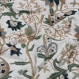 Kashmir Almond Hand Embroidered Cotton Crewel Fabric-4